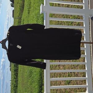 Brand New Talbot's Black Cotton 3/4 Sleeve Sweater Dress Size 6P